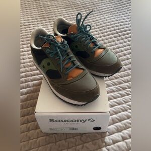 Saucony Olive and Mustard Athletic Shoes